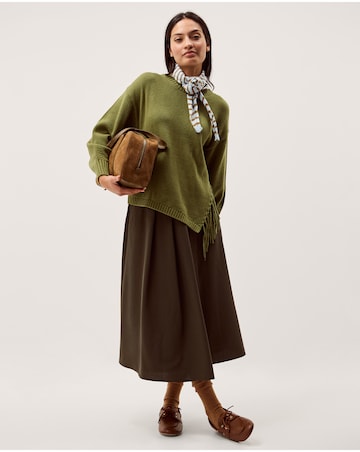 Monsoon Fey Asymmetrical Fringe Jumper