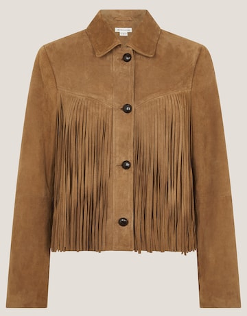 Monsoon Lily Fringe Suede Jacket