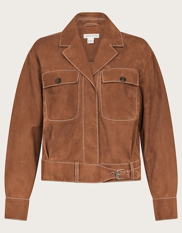 Monsoon Iris Crop Suede Jacket