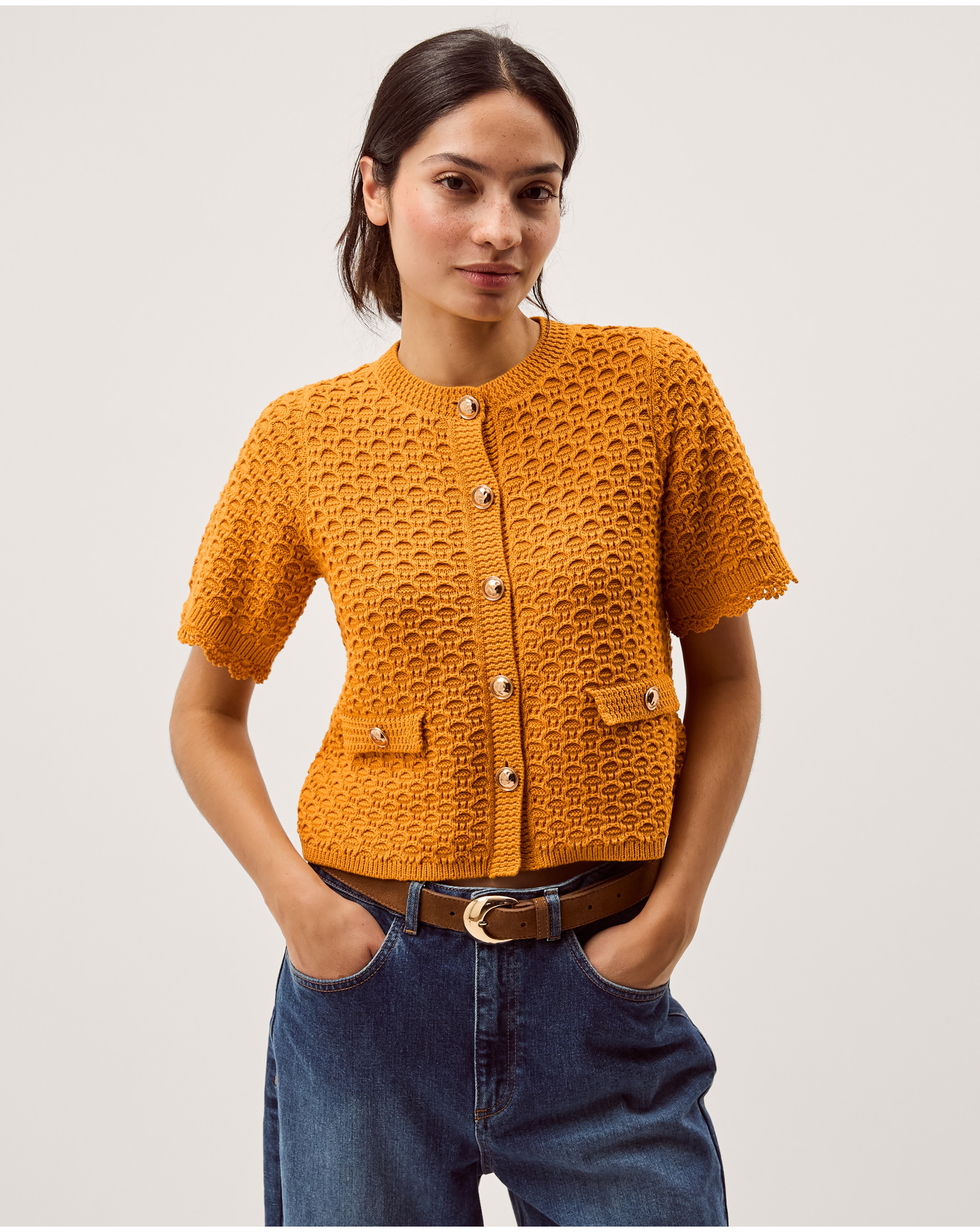 New In - Monsoon Sarna Textured Knit Cardigan