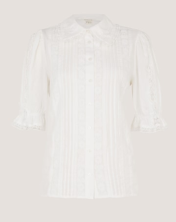 Monsoon Annette Puff Sleeve Lace Shirt