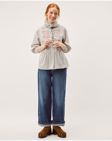 Monsoon Hettie Shirred Stripe Shirt