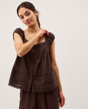 Monsoon Olivia Lace Trim Top