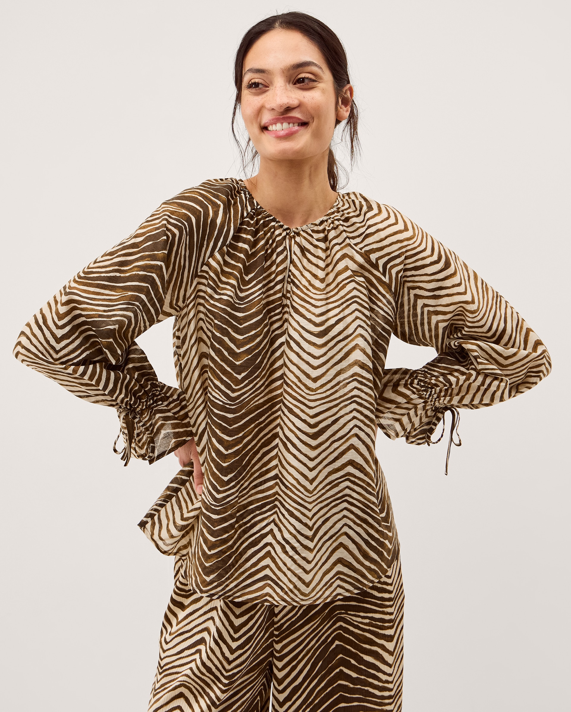 Monsoon Pippa Animal Print Blouse