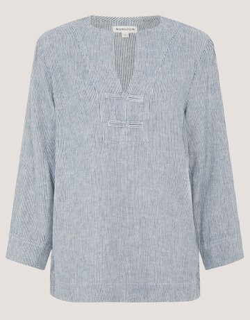 Monsoon Alexis Stripe Linen-Blend Top