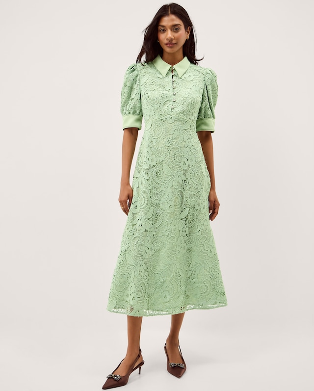 Monsoon Bridget Lace Midi Dress
