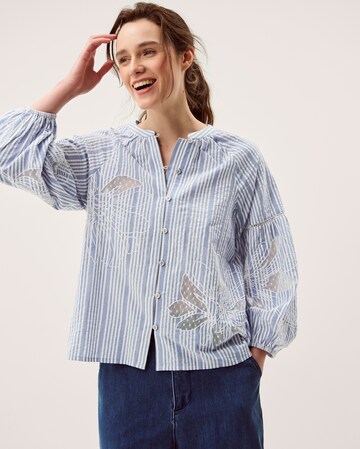 Monsoon Maia Embroidered Stripe Blouse