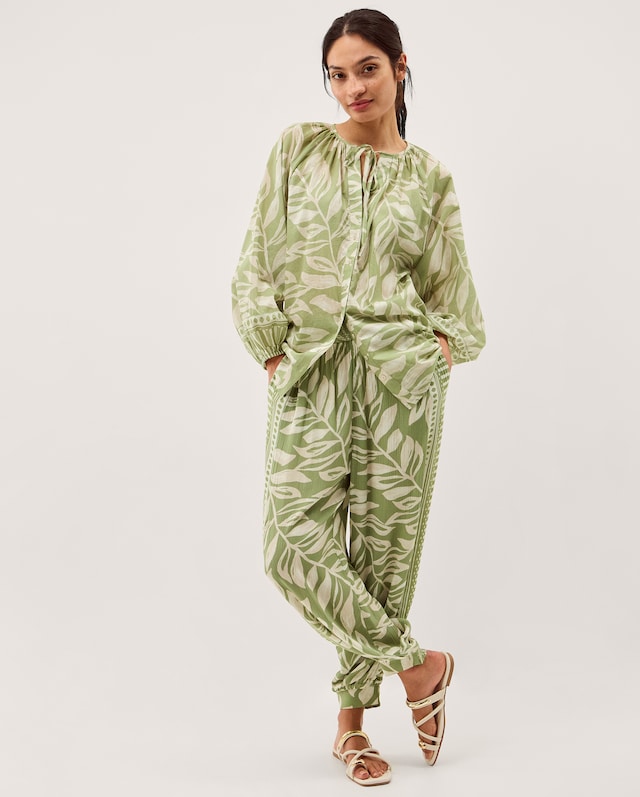 Monsoon Lillie Leaf Print Blouse