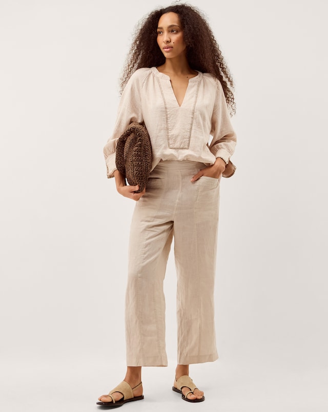Monsoon Lucy Straight Leg Linen Trousers