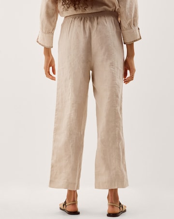 Monsoon Lucy Straight Leg Linen Trousers