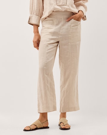 Monsoon Lucy Straight Leg Linen Trousers