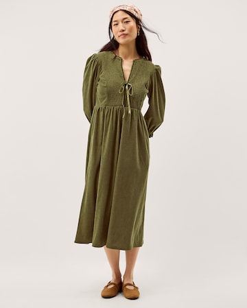 Monsoon Sara Smocked Corduroy Midi Dress