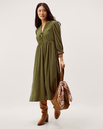 Monsoon Sara Smocked Corduroy Midi Dress