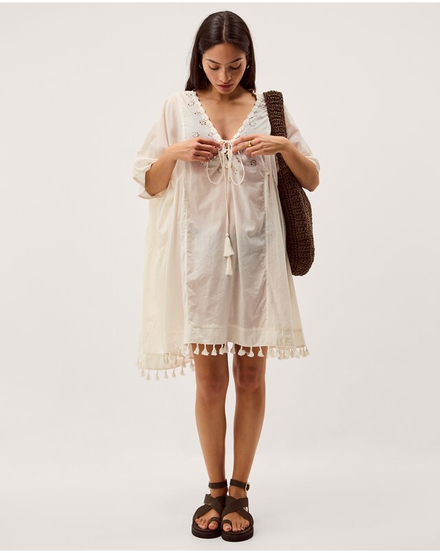 Monsoon Astrid Tassel Mini Kaftan