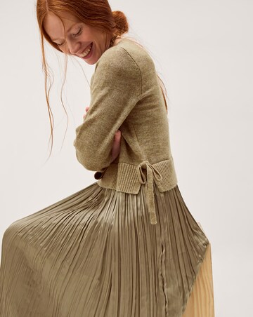 Monsoon Nayla Jumper Pleated Midi Dress