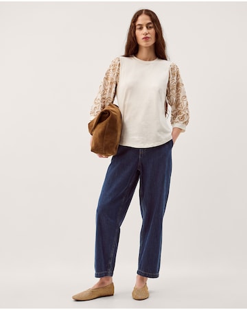 Monsoon Freya Embroidered Sleeve Top