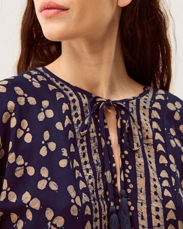 Monsoon Clover Print Tassel Top
