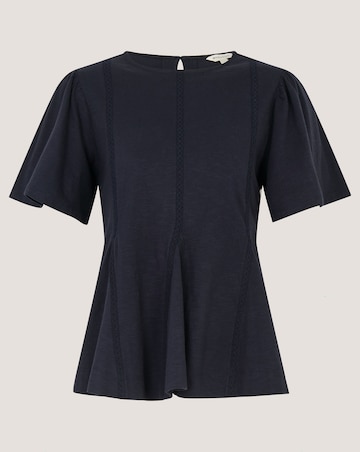 Monsoon Tate Lace Trim Jersey T-Shirt