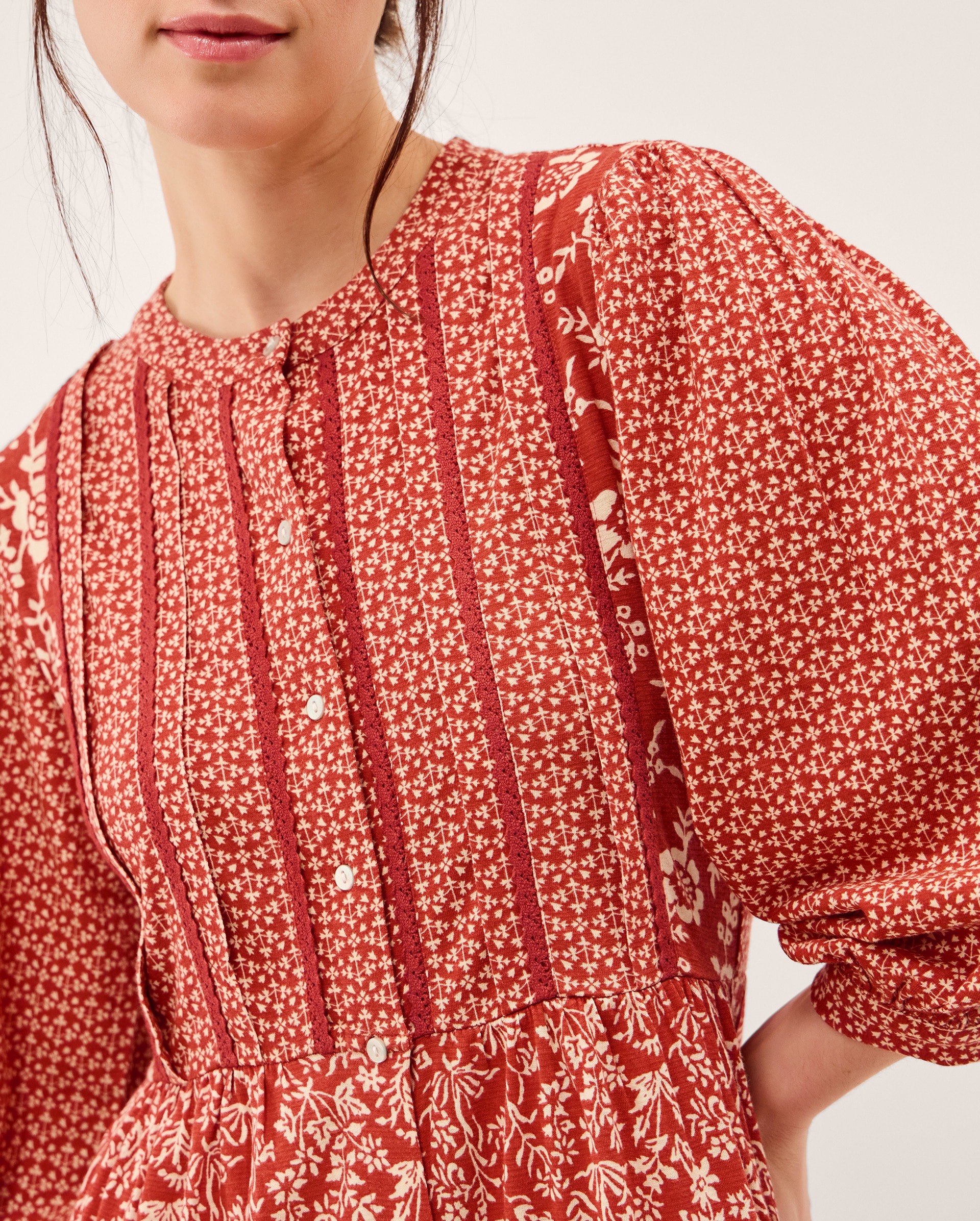 New In - Monsoon Palmer Floral Jersey Midi Dress