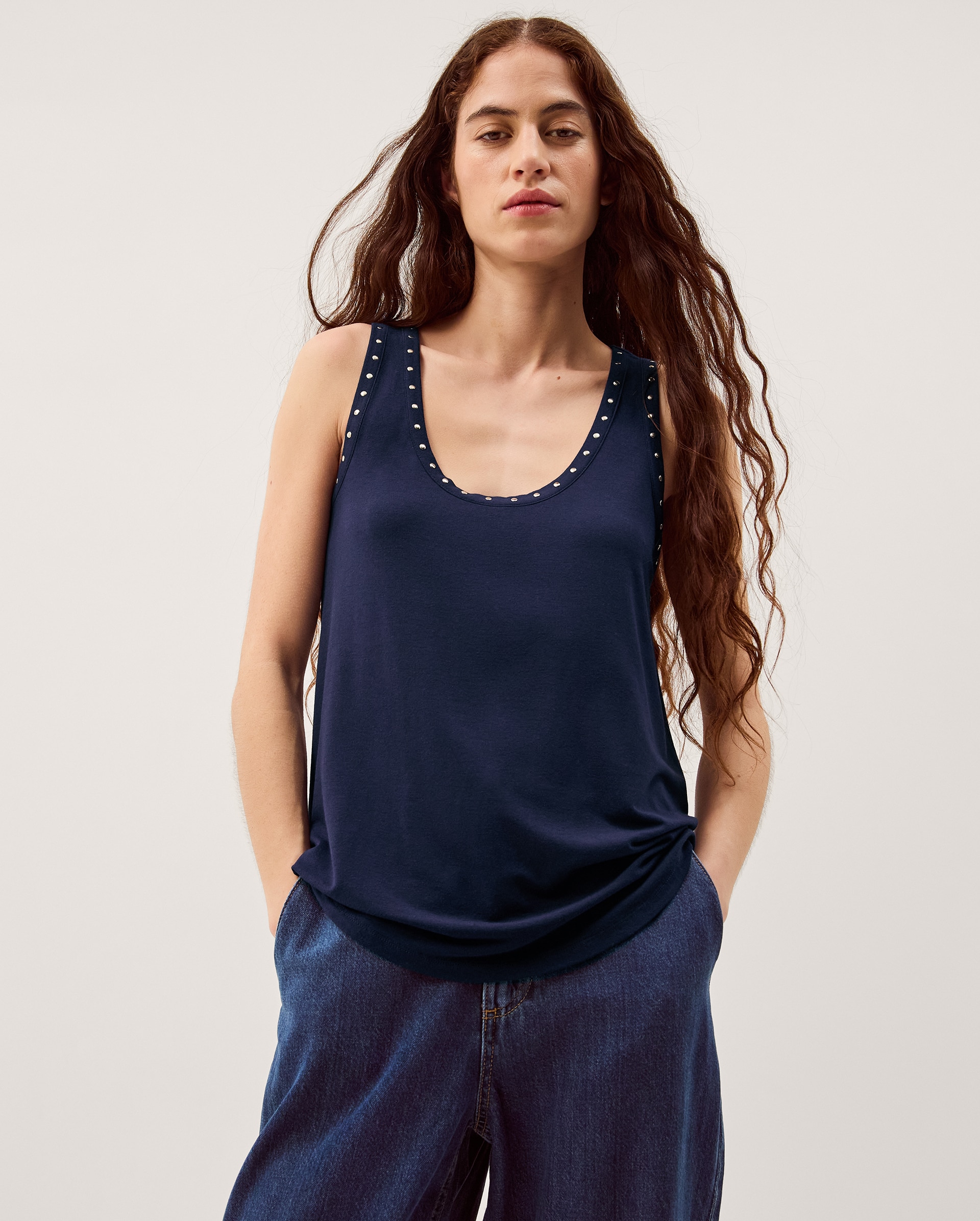 New In - Monsoon Sabia Stud Jersey Cami Top