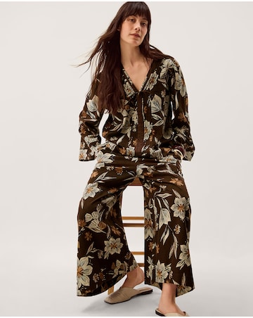 Monsoon Esther Floral Wide Leg Trousers