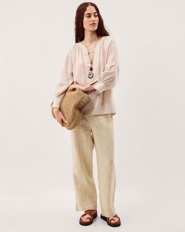 Monsoon Frida Stripe Linen-Blend Top