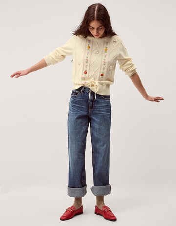 Monsoon Elsie Floral Cable Knit Jumper