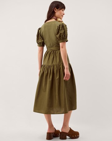 Monsoon Fawn Puff Sleeve Midi Dress