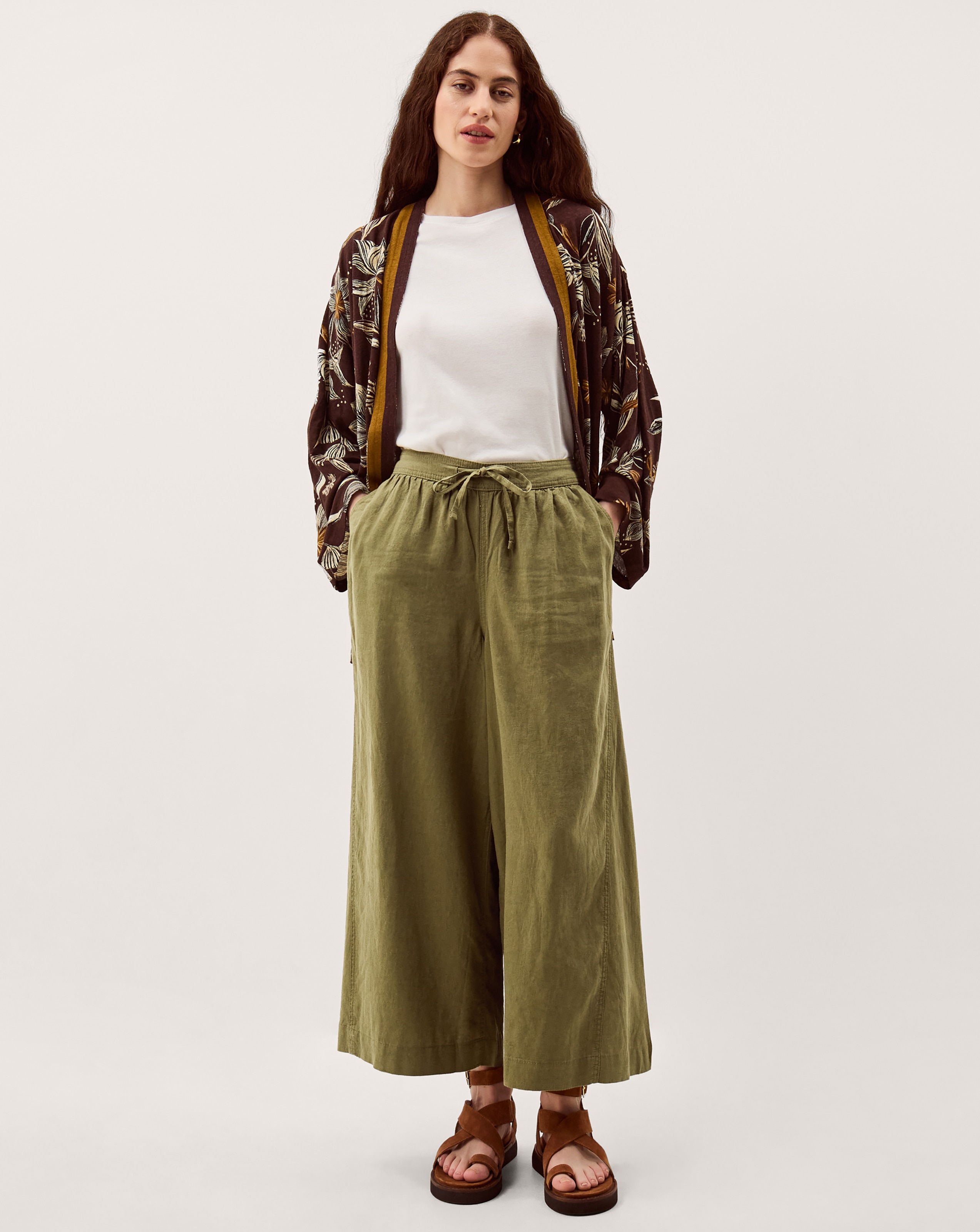 New In - Monsoon Maisie Crop Wide Leg Trousers