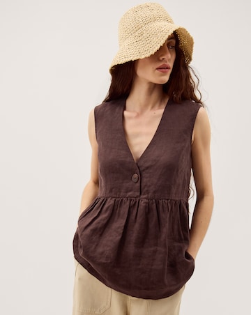 Monsoon Posey Sleeveless Linen Top