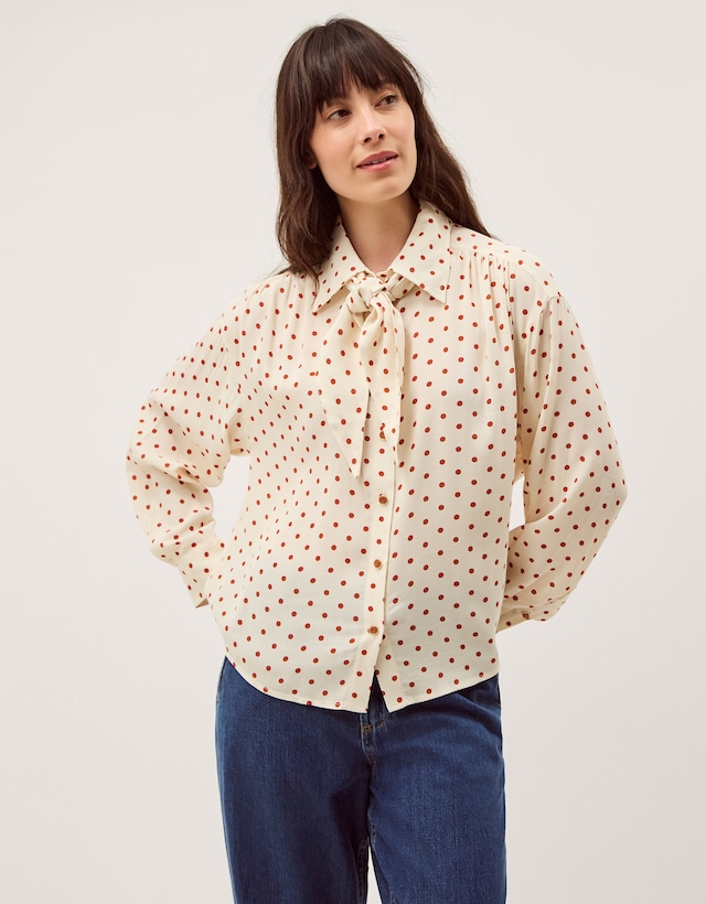 Monsoon Esme Polka Dot Shirt & Scarf