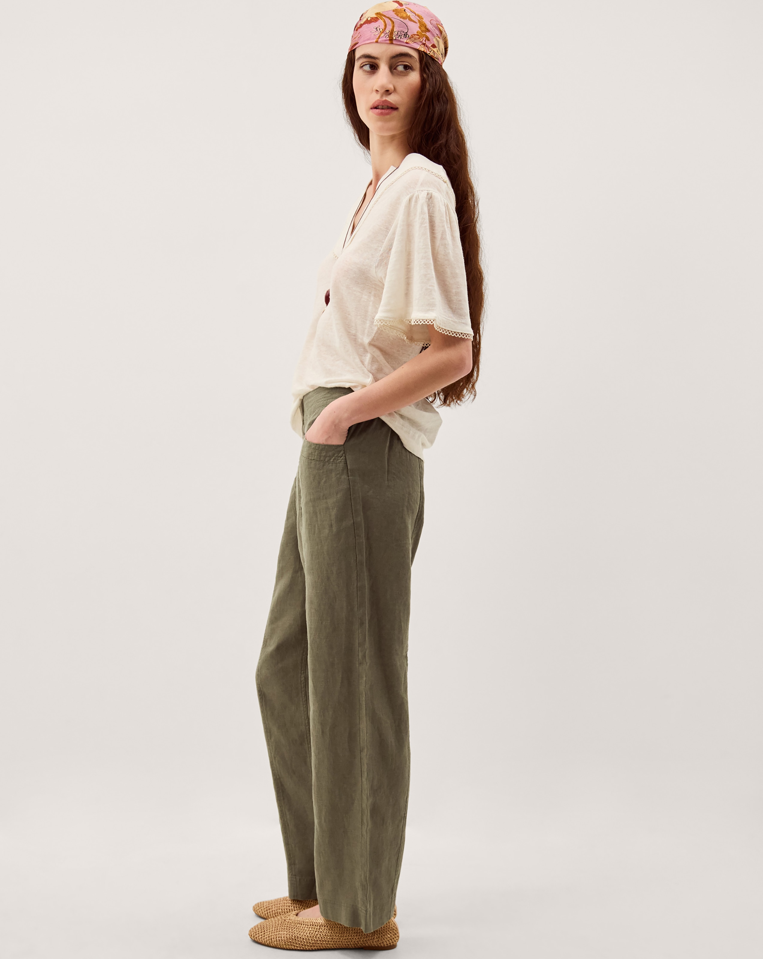 New In - Monsoon Lucy Short Linen Trousers