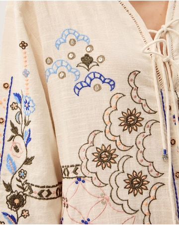 Monsoon Julie Embroidered Midi Kaftan