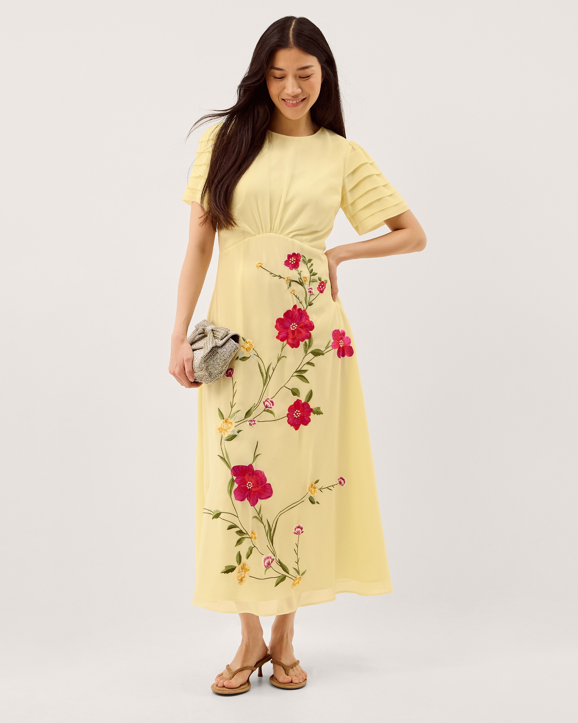 New In - Monsoon Jocelyn Floral Midi Dress
