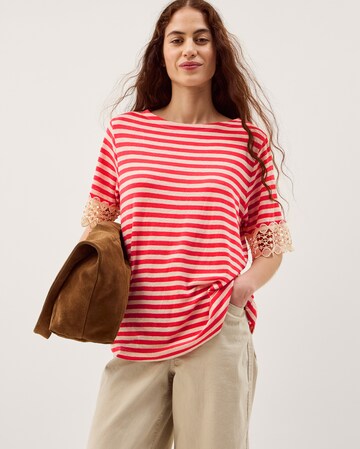 Monsoon Sasha Stripe Linen Blend T-Shirt