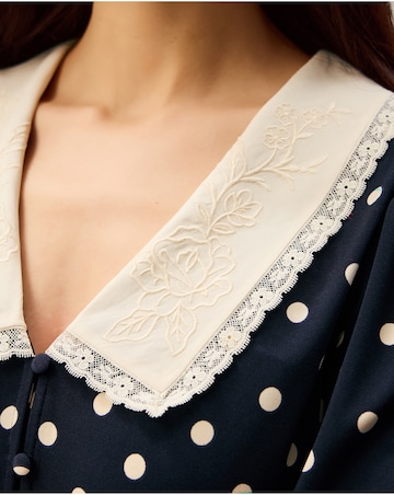Monsoon Stella Polka Dot Midi Dress
