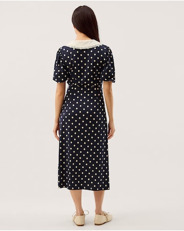 Monsoon Stella Polka Dot Midi Dress