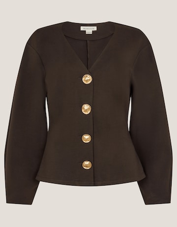 Monsoon Perna V-Neck Button Jersey Top