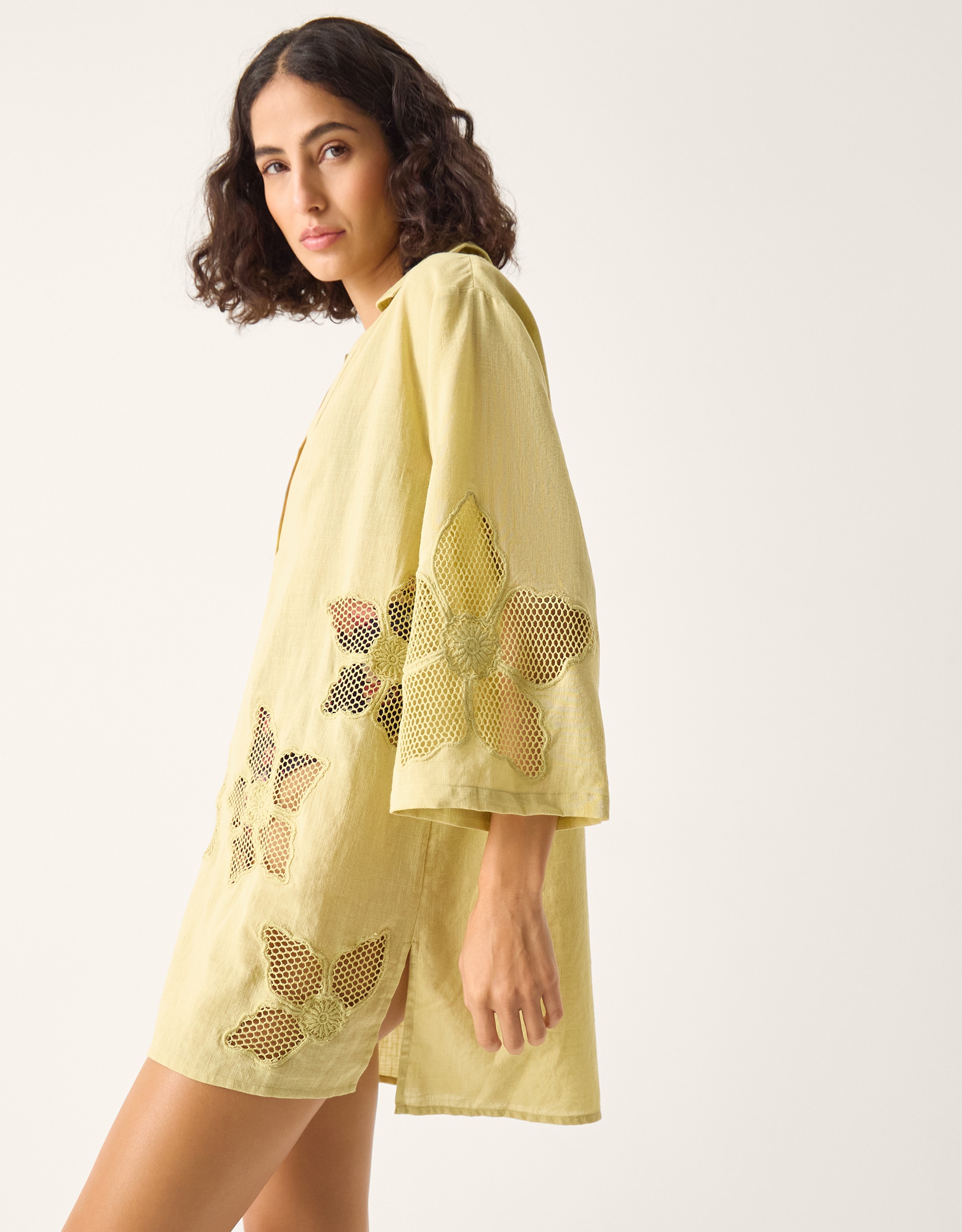 New In - Monsoon Joanna Cutwork Beach Shirt