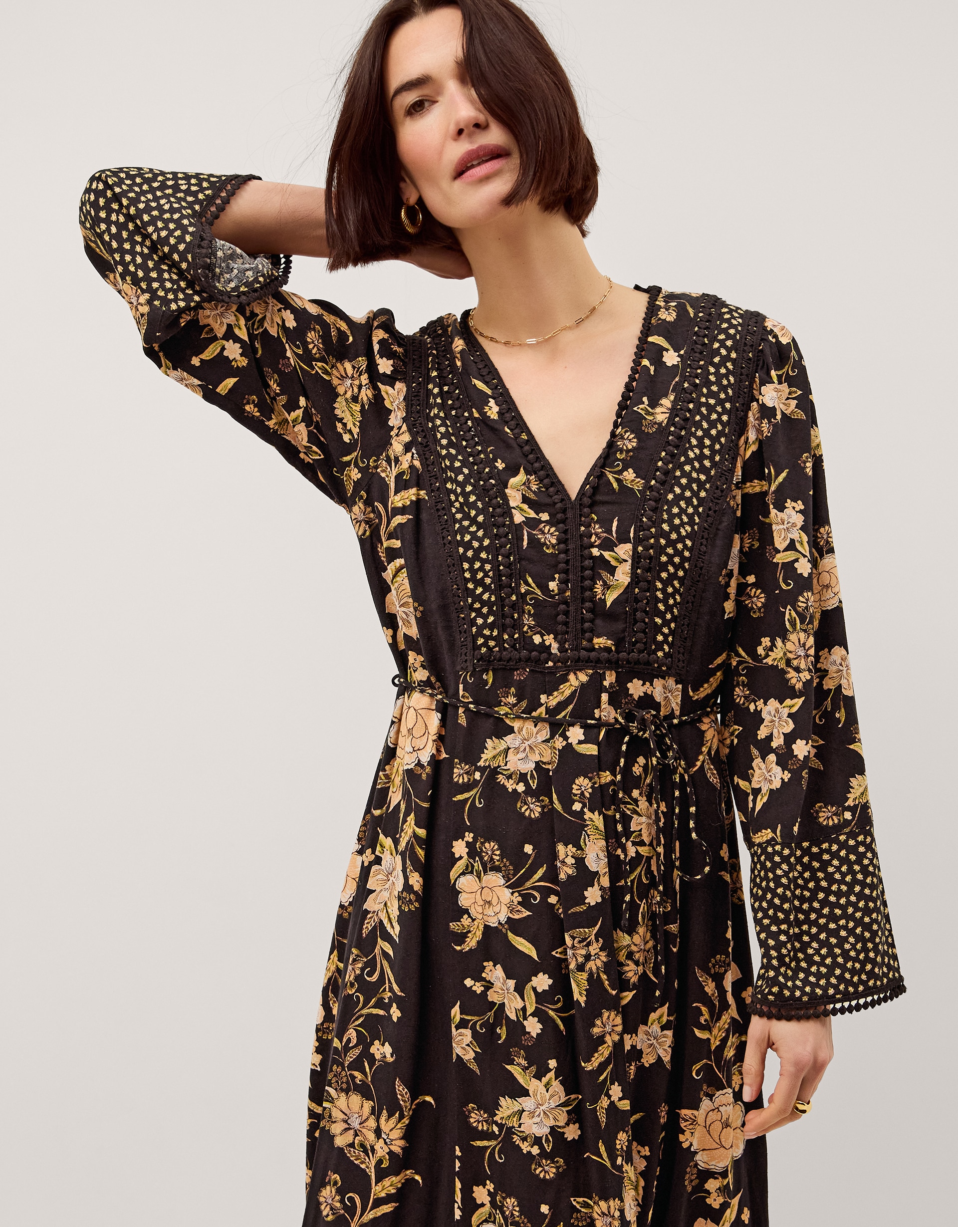 New In - Monsoon Rosaleigh Floral Midi Dress