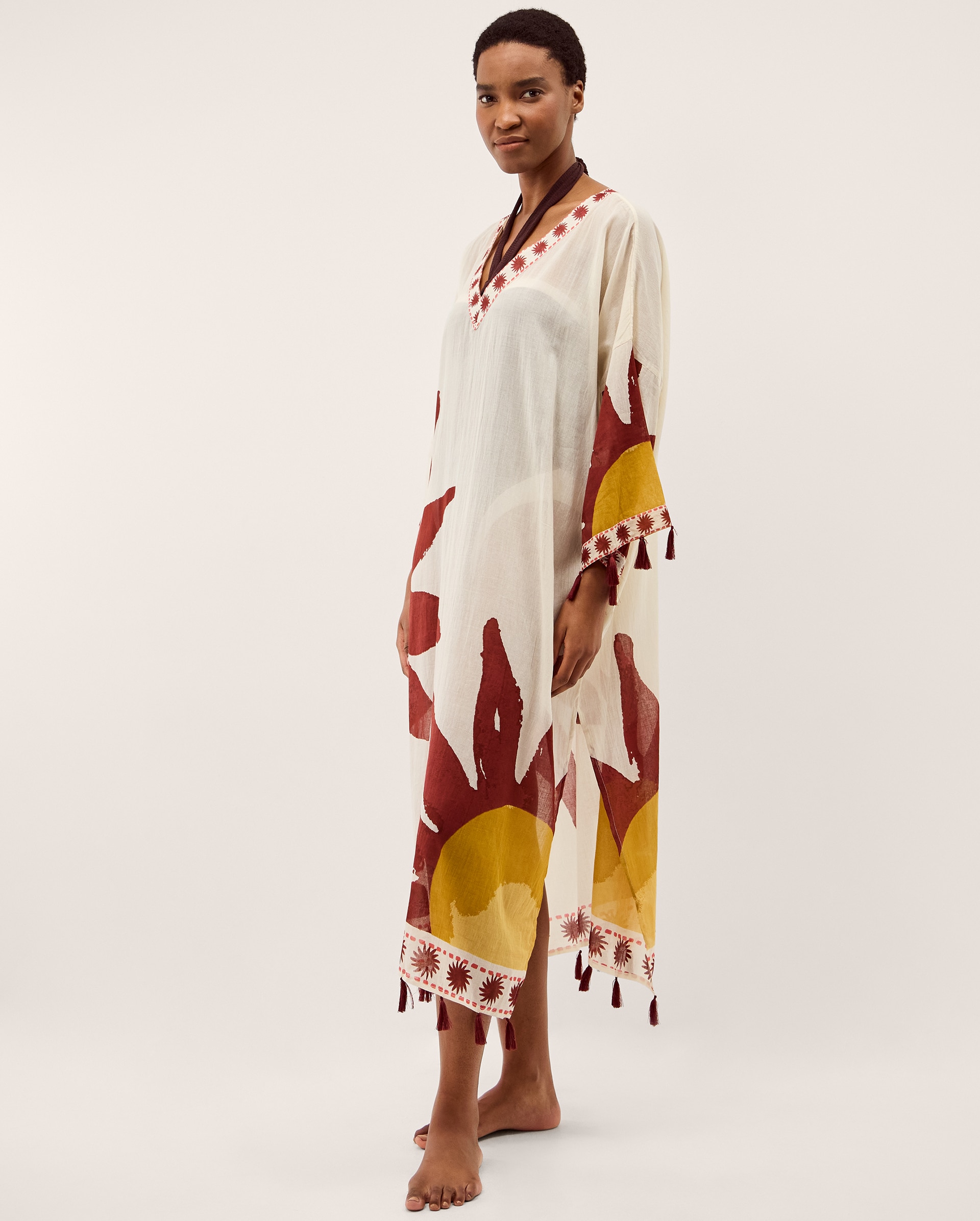 New In - Monsoon Anissa Sun Print Midi Kaftan