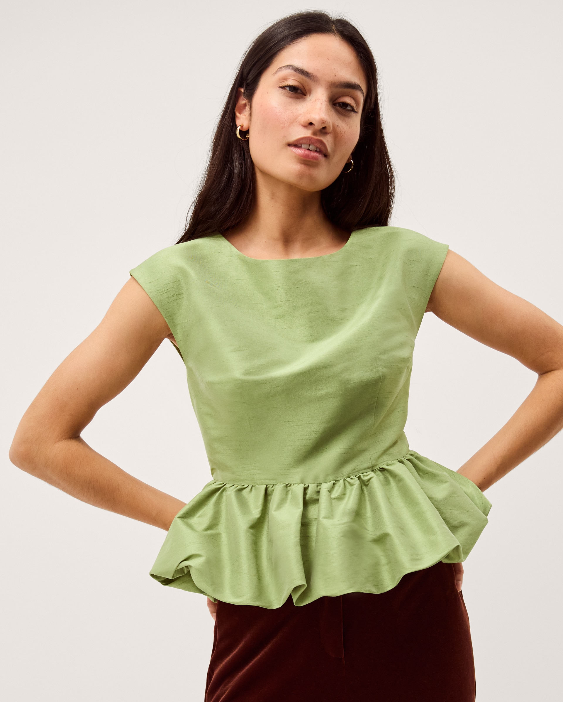 New In - Monsoon Dahlia Sleeveless Peplum Top