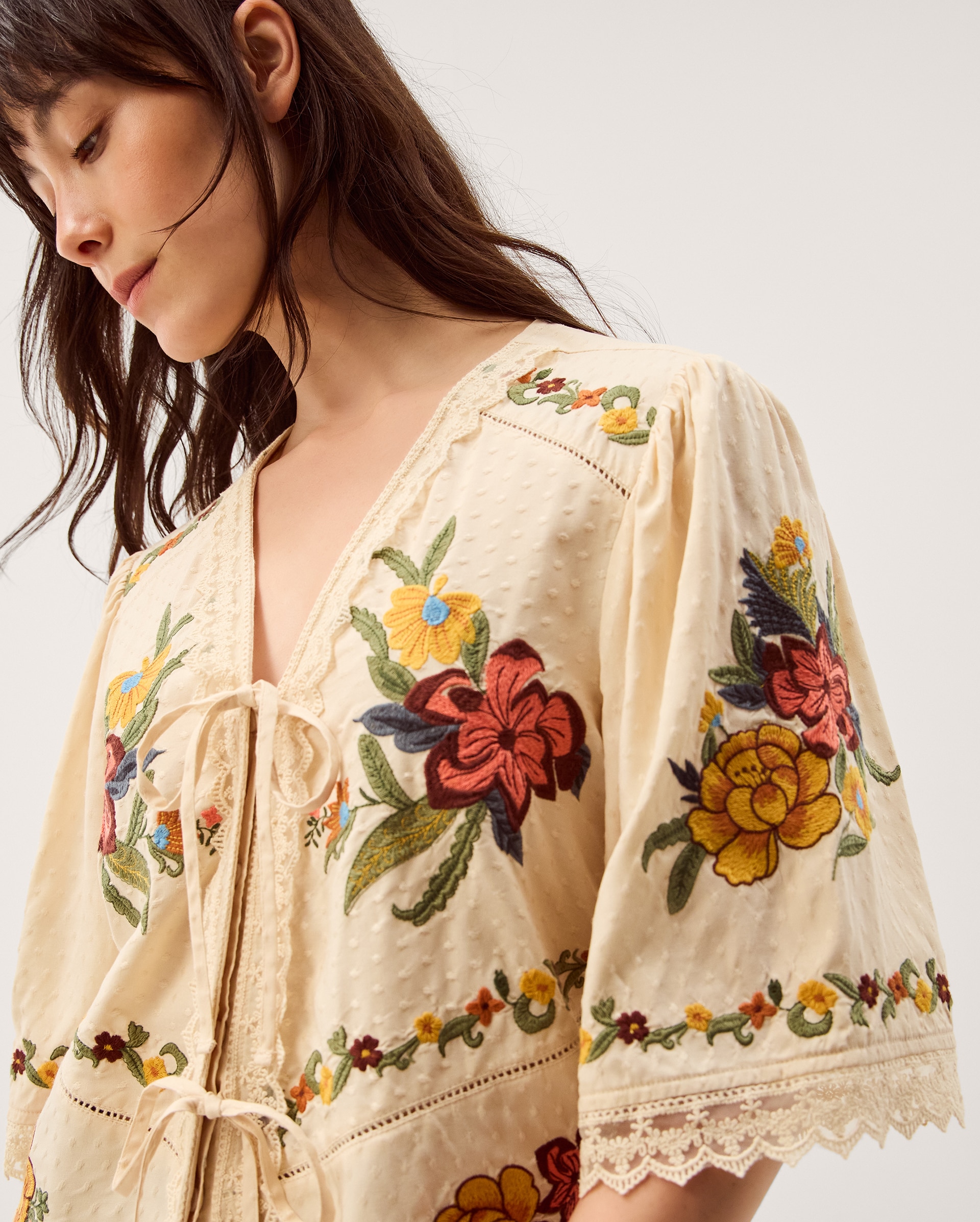 New In - Monsoon Yvette Floral Lace Top