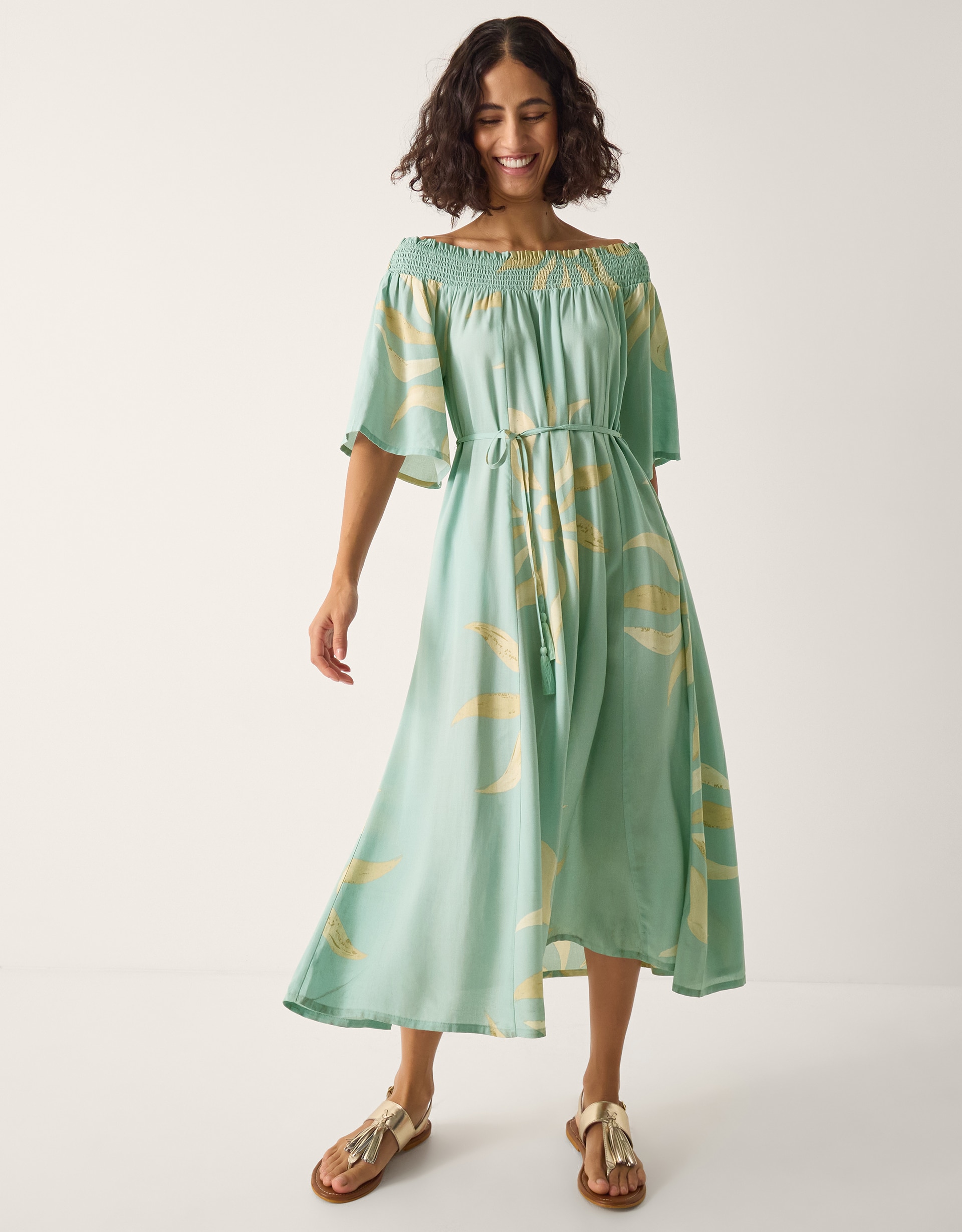 New In - Monsoon Tashie Sun Print Midi Dress