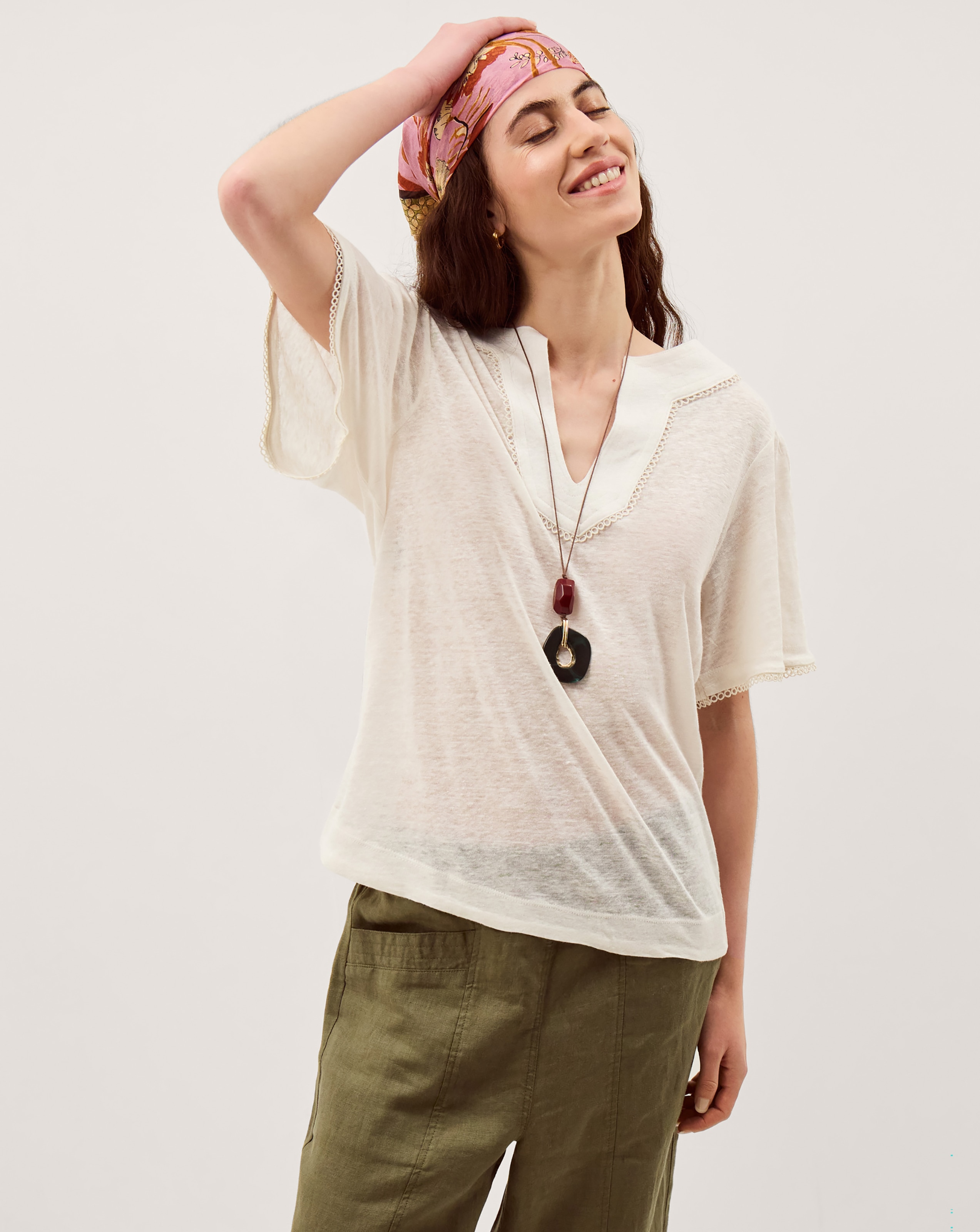 New In - Monsoon Logan Linen T-Shirt