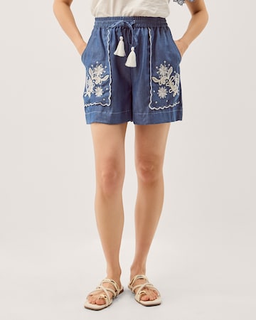 Monsoon Isla Embroidered Denim Shorts