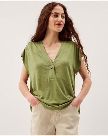 Monsoon Lucy Linen Blend T-Shirt