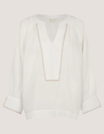 Monsoon Frida V-Neck Linen Blouse
