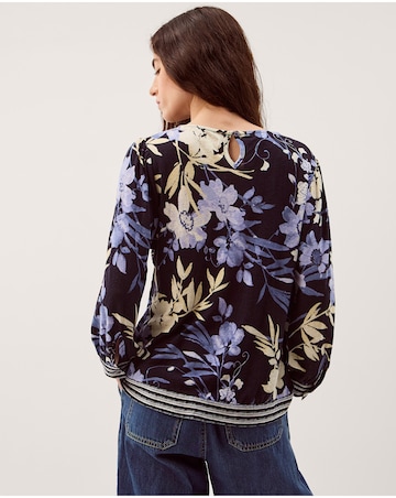 Monsoon Nicolette Floral Linen Blend Top