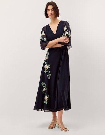 Monsoon Clara Floral Midi Wrap Dress
